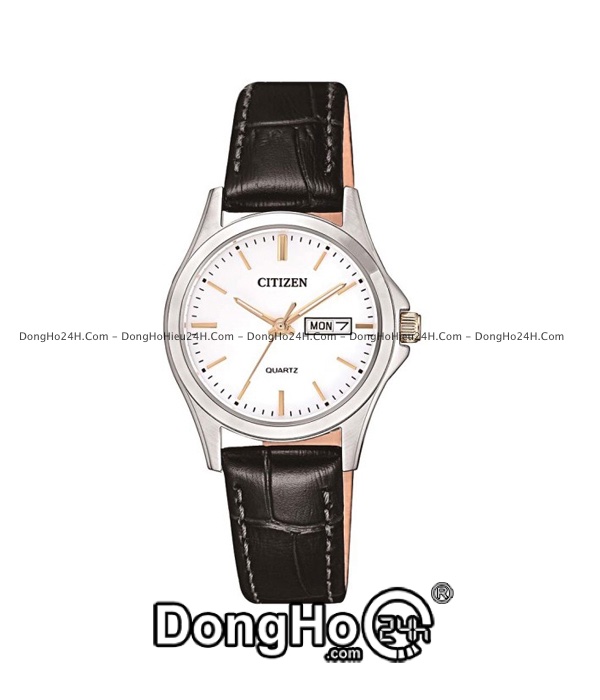 Đồng hồ Citizen EQ0599-11A - Nữ - Quartz (Pin) - Dây Da - Chính Hãng 