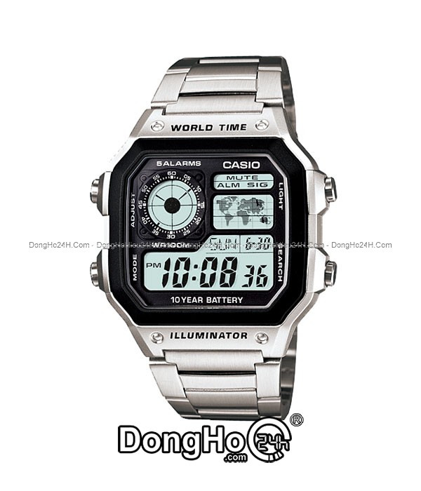 Đồng hồ Đồng hồ Casio Digital AE-1200WHD-1AV chính hãng 