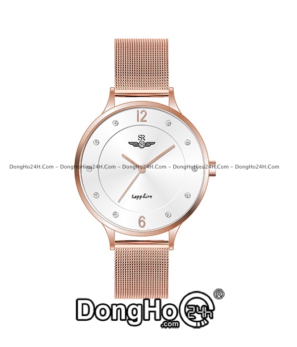 Đồng hồ Sunrise SL1605.1302TE - Nữ - Kính Sapphire - Quartz (Pin) Dây Kim Loại - Chính Hãng