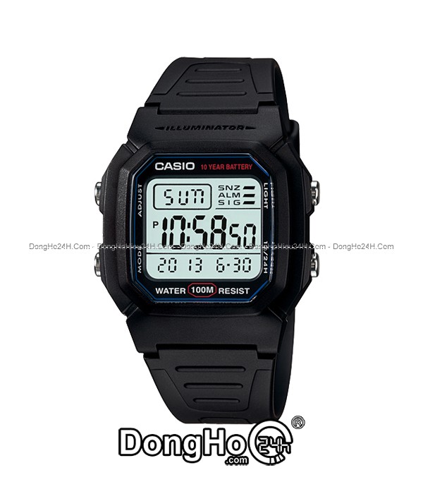 Đồng hồ Đồng hồ Casio Digital W-800H-1AVDF chính hãng 