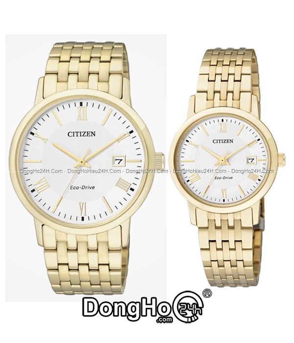 Đồng hồ Đồng hồ Citizen Cặp  Eco-Drive BM6772-56A+EW1582-54A chính hãng