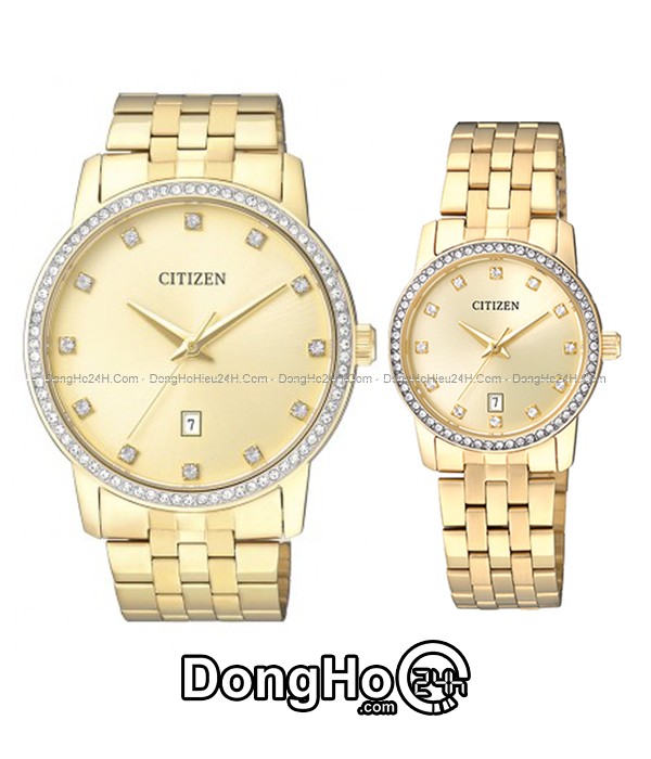 Đồng hồ Citizen cặp Quartz BI5032-56P+EU6032-51D