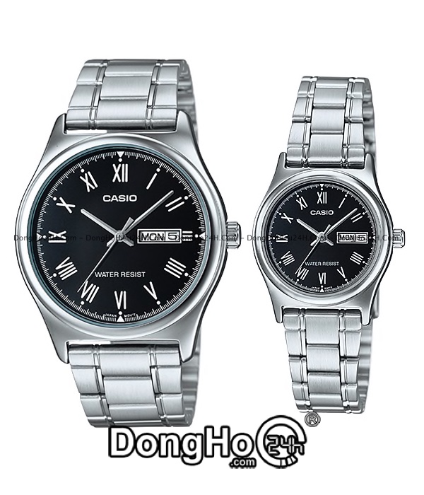 Đồng hồ Casio Cặp (MTP-V006D-1BUDF - LTP-V006D-1BUDF) Quartz (Pin) Dây Kim Loại - Chính Hãng 