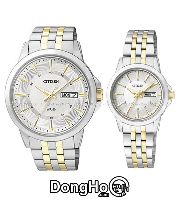 Đồng hồ Citizen cặp Quartz BF2018-52A+EQ0608-55A