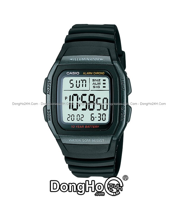 Đồng hồ Đồng hồ Casio Digital W-96H-1BVDF chính hãng 