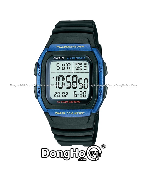 Đồng hồ Đồng hồ Casio Digital W-96H-2AVDF chính hãng 