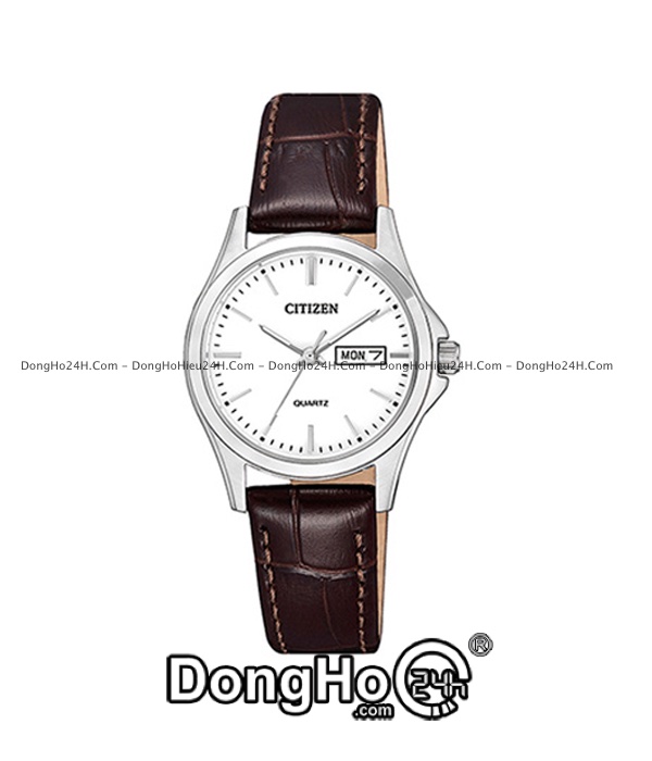 Đồng hồ Citizen EQ0591-21A - Nữ - Quartz (Pin) - Dây Da - Chính Hãng 