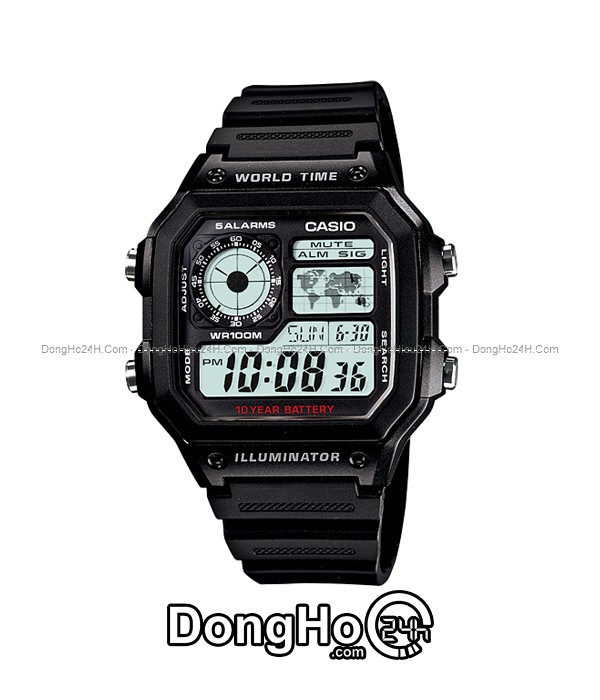 Đồng hồ Đồng hồ Casio Digital AE-1200WH-1AVDF chính hãng 