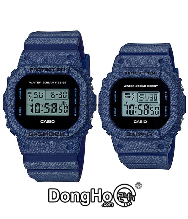 Đồng hồ Đồng hồ Casio Cặp G-Shock DW-5600DE-2DR-Baby-G-BGD-560DE-2DR chính hãng